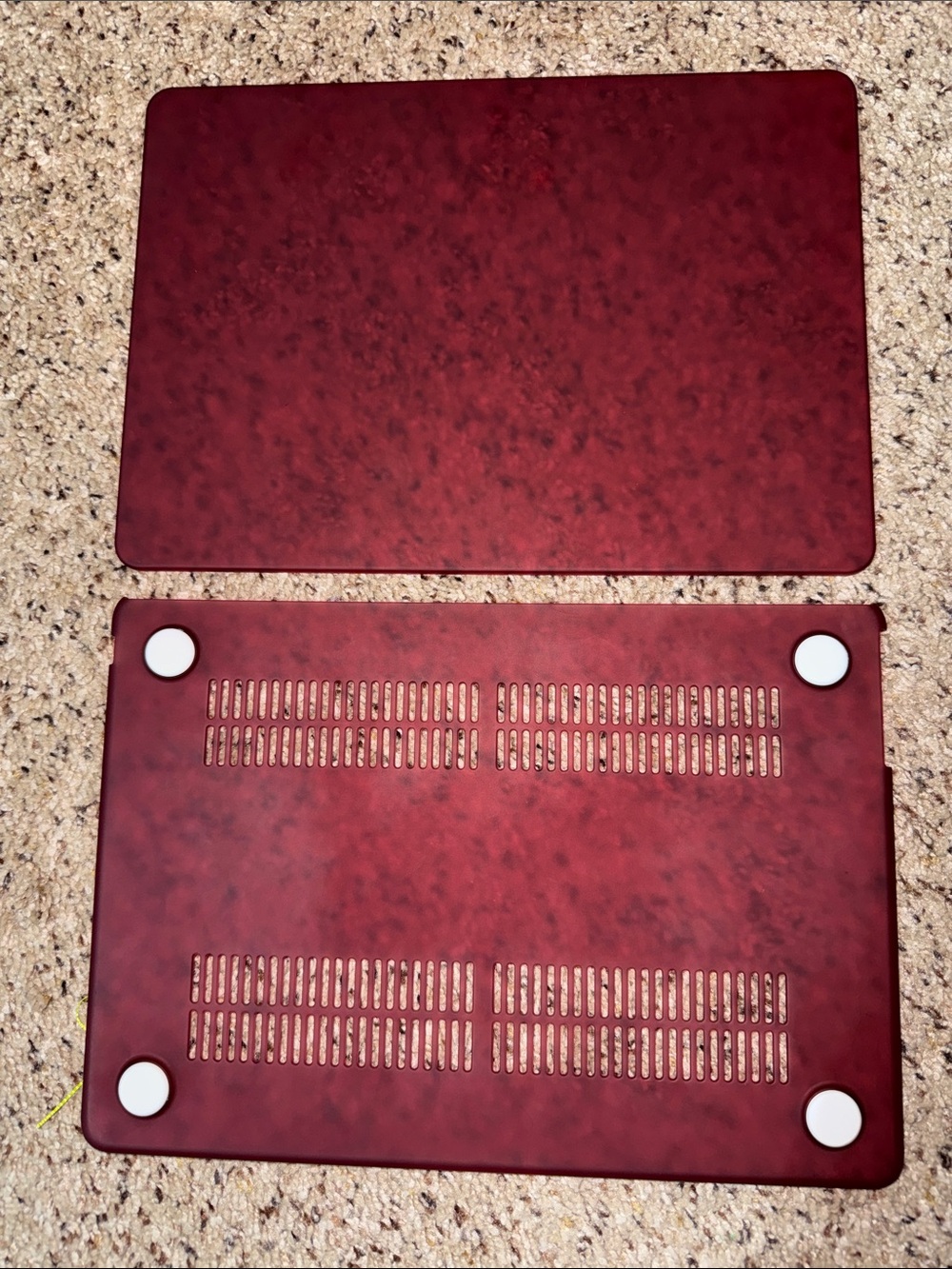 Burgundy Marble Laptop Shell Case - 2 Piece